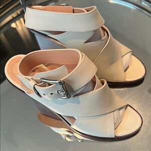 Alexander Wang Cream Wedge Sandals